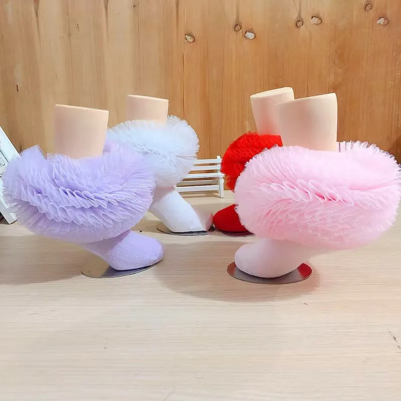 Wholesale adult dancing performance school lace classic coloured ankle lays socks kids