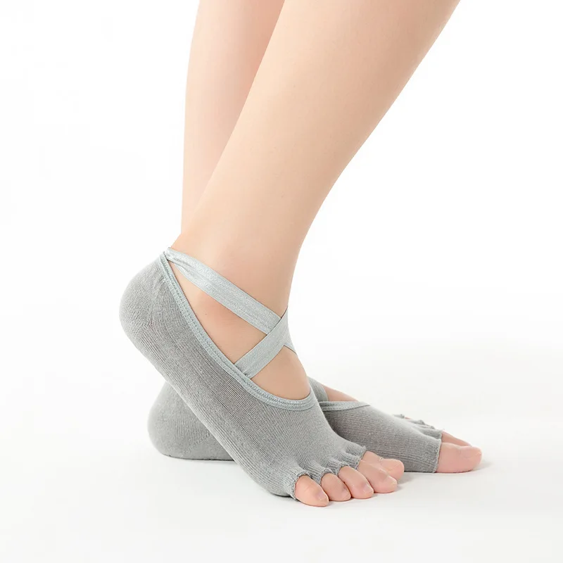 Keepeak Cotton dance barre ballet skid grip socks custom anti slip yoga pilates ankle socks