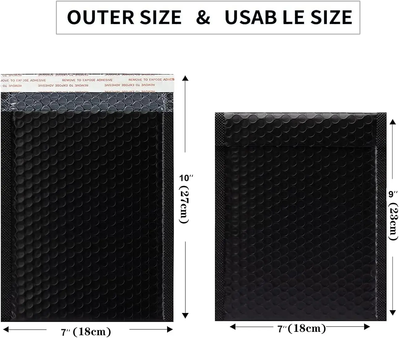 Stock Eco-friendly Customize Black Pink Mailer Strong Adhesive Air Bags Packing Mailing Tear Proof Bubble Padded Envelopes