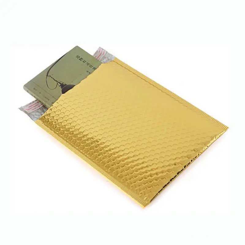 
Wholesale Gold Bubble Mailers Luxury Mailer Bag Metallic Large Padded Mailing Envelopes Bags Custom Logo 