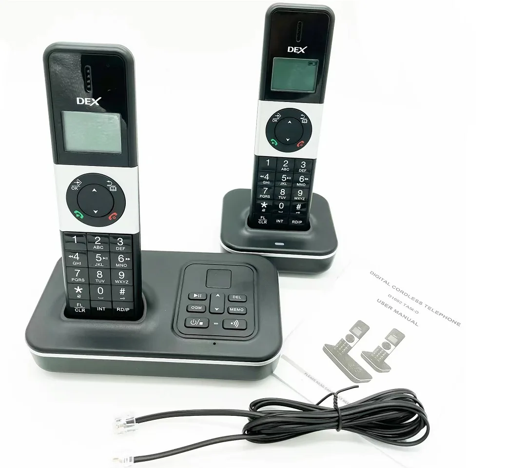 DECT 6.0 Analog Call Blocking Wireless Landline Cordless Phone with Caller ID Portable Telephone TAM  Voice Message Function