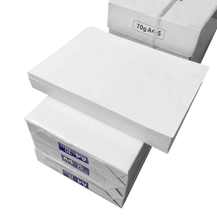 Wholesale supplier offers A4 copy paper in high white for various office needs.