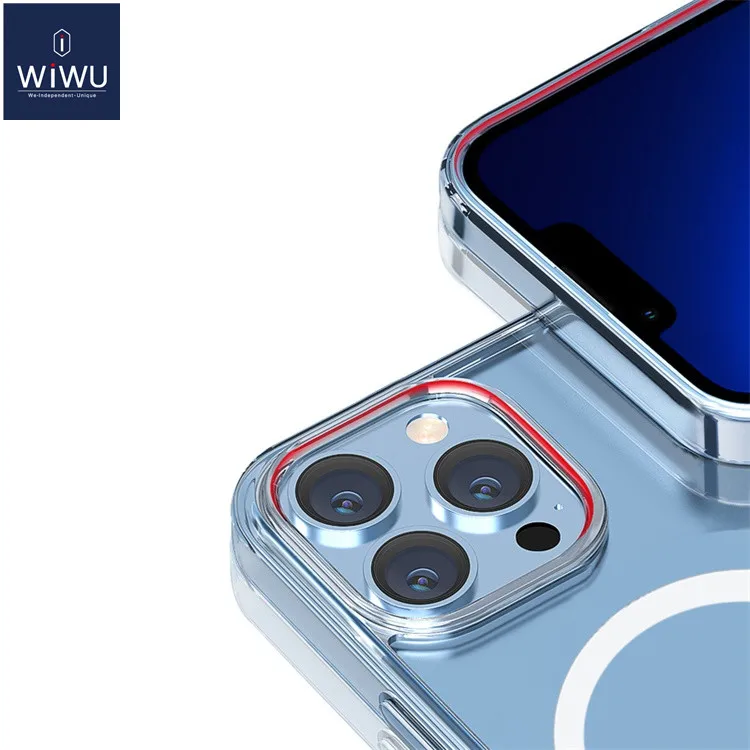 Прозрачный защитный чехол WIWU Magsafe из ТПУ для iPhone 13 14 Pro Max Магнитный беспроводной