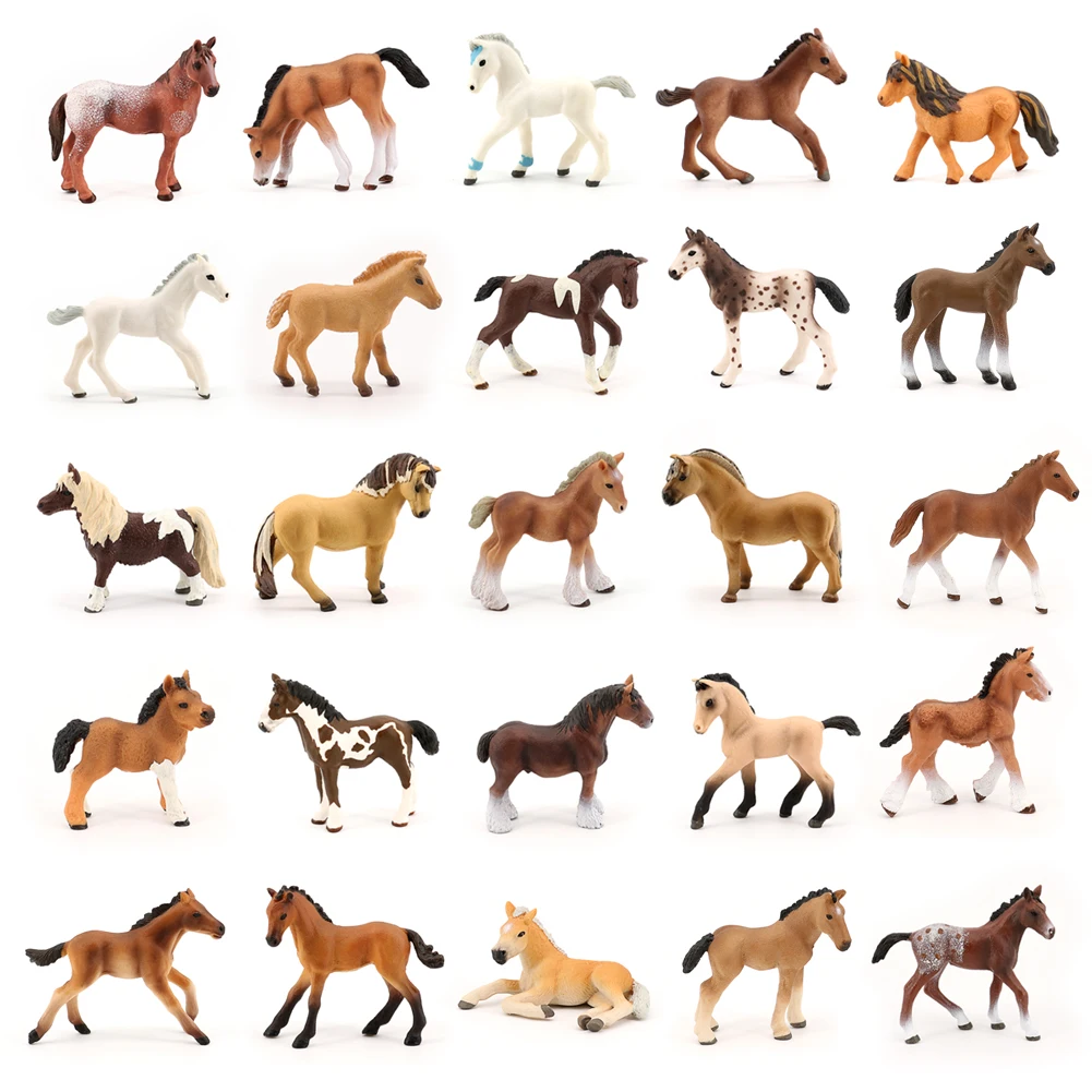 Wholesale Solid PVC Simulation Statue Model Animal Toys Figure Figurines Horse Toys