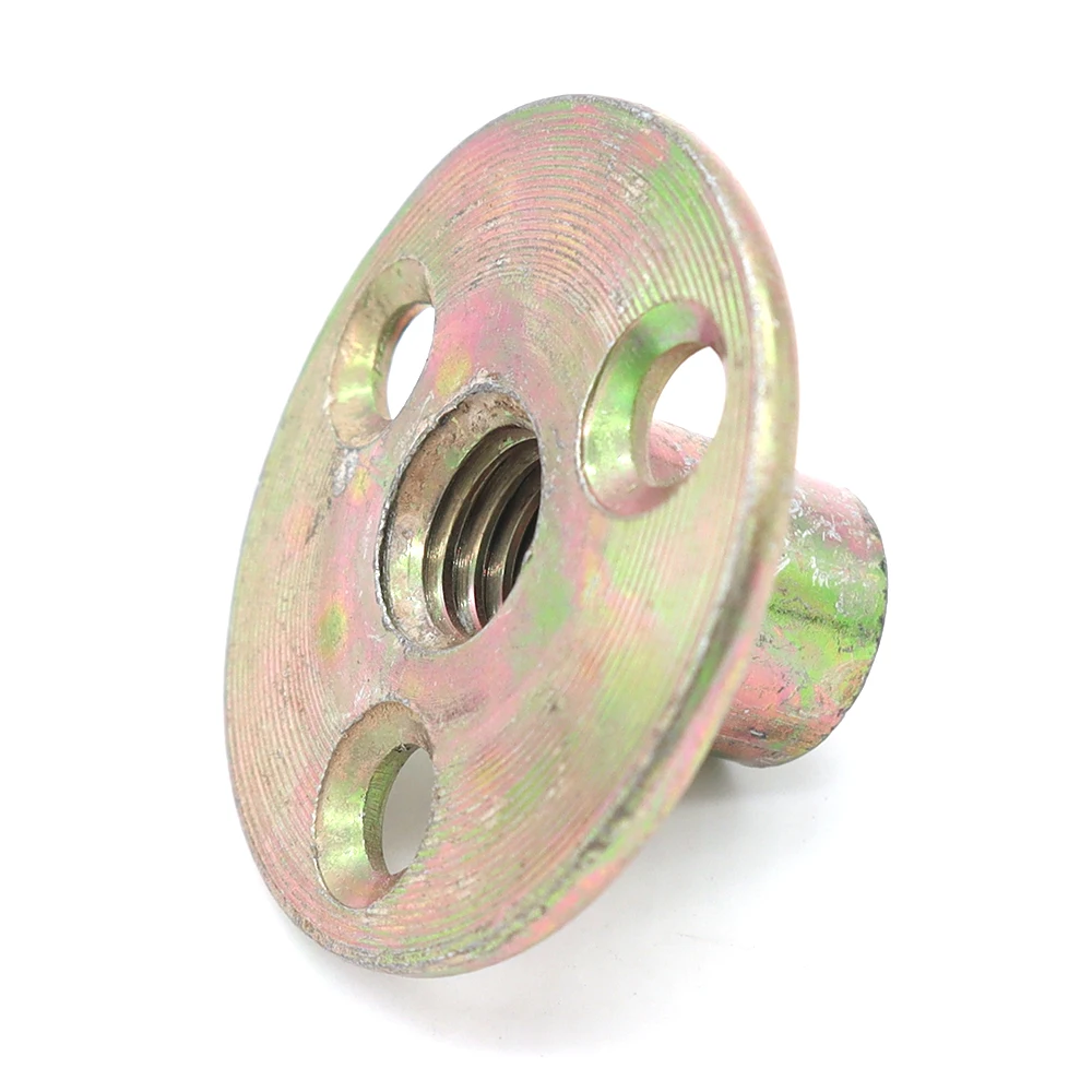 M8 M10 Steel Furniture Lock Nut Locknut Three Holes Flange Disc Base Nuts