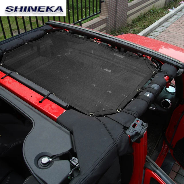 UV Protection Heat Shield Black Windshield Visor Car Sunshade For Jeep JK Wrangler 07-17
