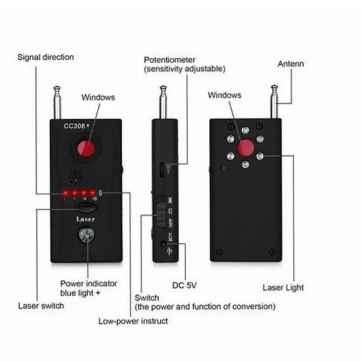 
Best lasting battery life wifi spy camera detector bug detector finder 