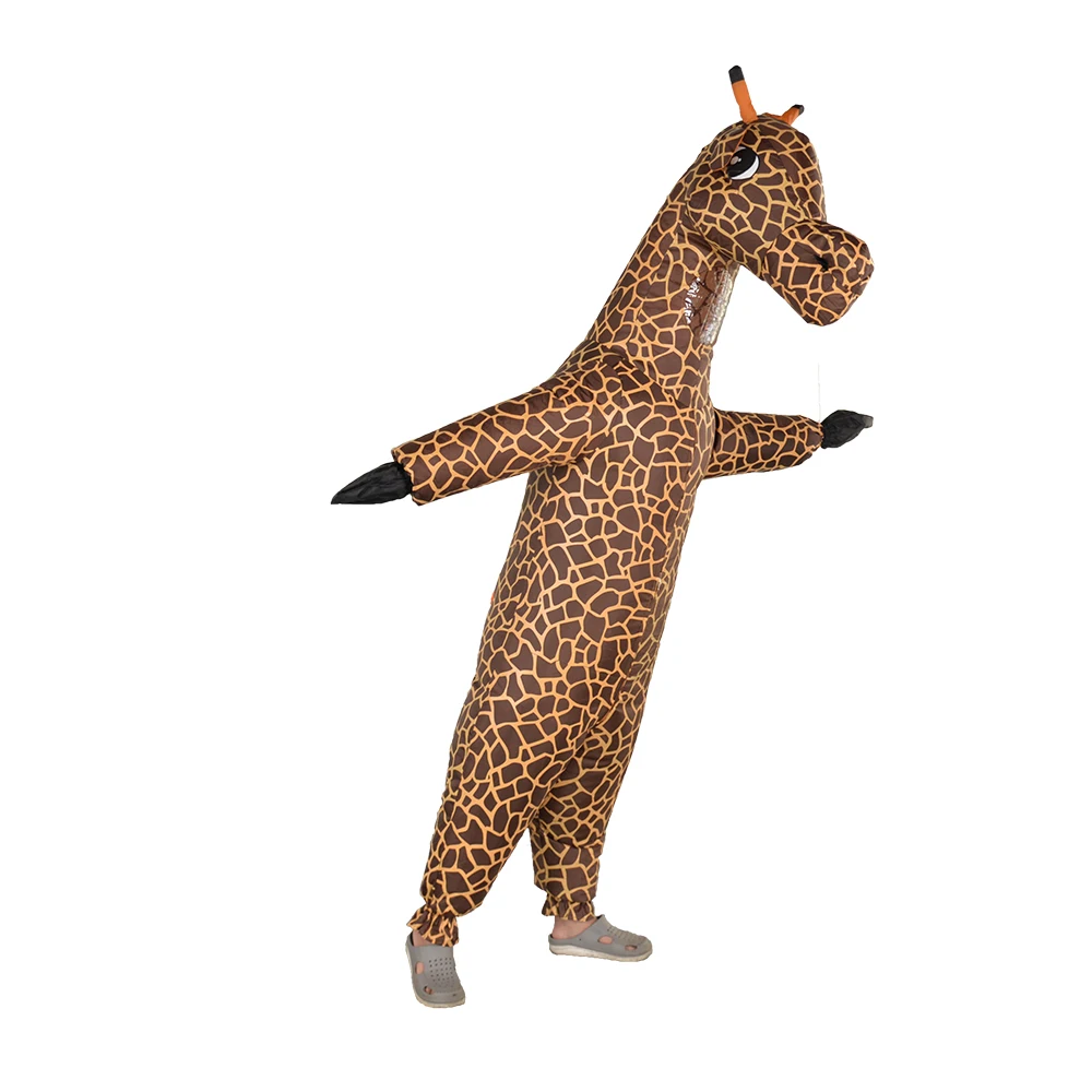 Saygo Customized Low MOQ Low Price Waterproof Cloth Inflatable Giraffe Mascot Costume For Christmas