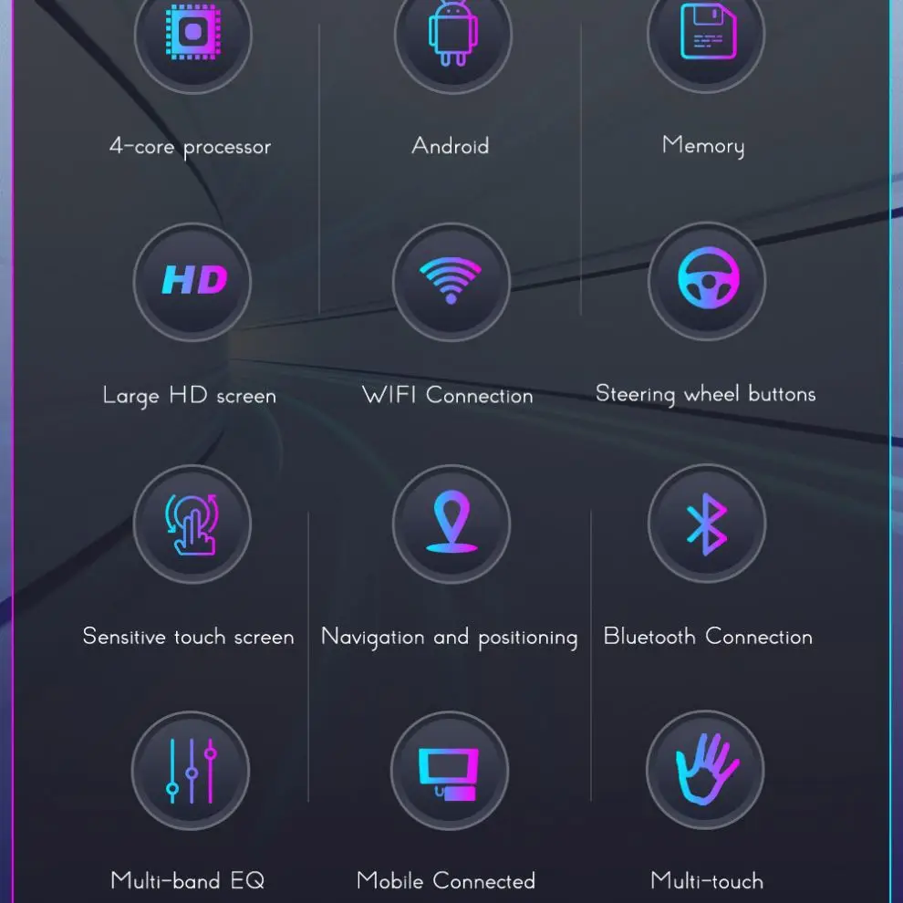 360 Degree Rotation 10 Inch Car Audio System Monitor Display Dingle Din Car Stereo Touch Screen DVD Player Car Audio Speaker