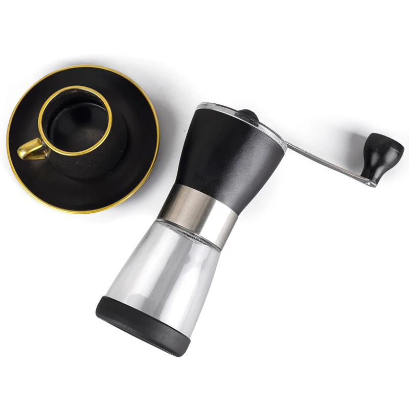 Portable Adjustable Manual Coffee Bean Mill With Ceramic Burs Stainless Steel Coffee Grinder