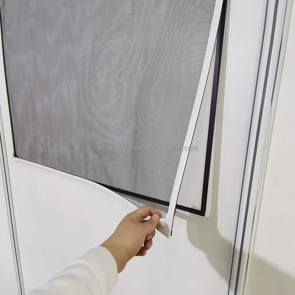 Heat insulation fiberglass screen window magic paste fly screen material magnetic strip windows