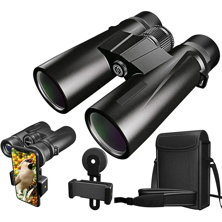 HS10x42 Nitrogen Filled  Binoculars  HD Professional High Power Magnification Compact Wide Angle Binocular for Bird Watching