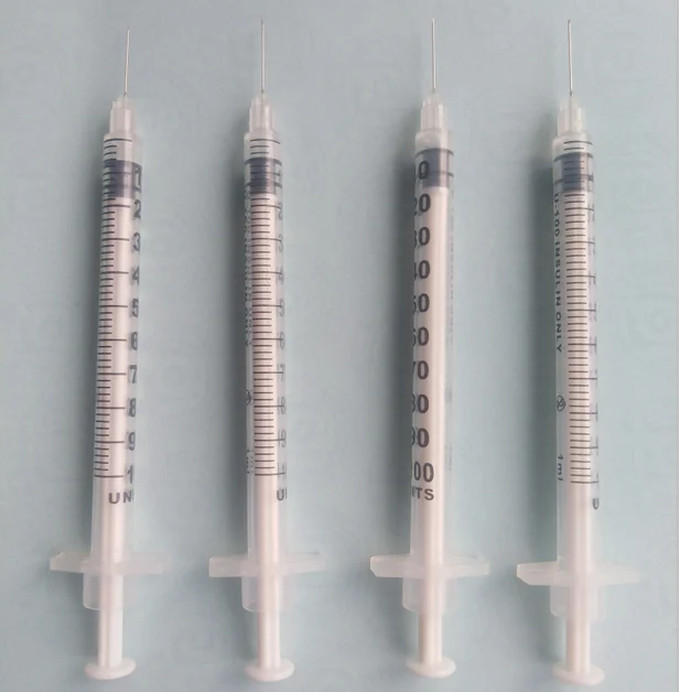 1ml U100 0.5ml disposable injector jeringa desechable insulin syringe with needle