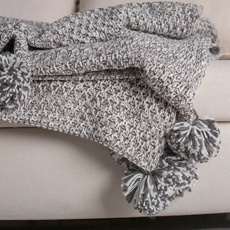 Wholesale 100% Cotton Blanket Knitted Throw Machine Knitting Warm Soft Blanket Chunky Washable Carpet