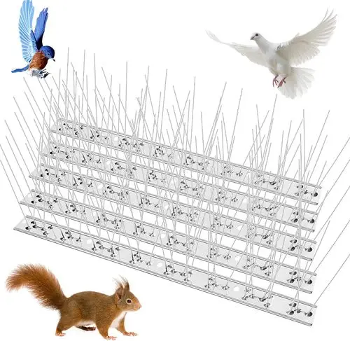 Bird Catcher Anti Pigeons and Small Pests Bird Repellent Spikes Bird Thorns and Anti Climb Fence Spike