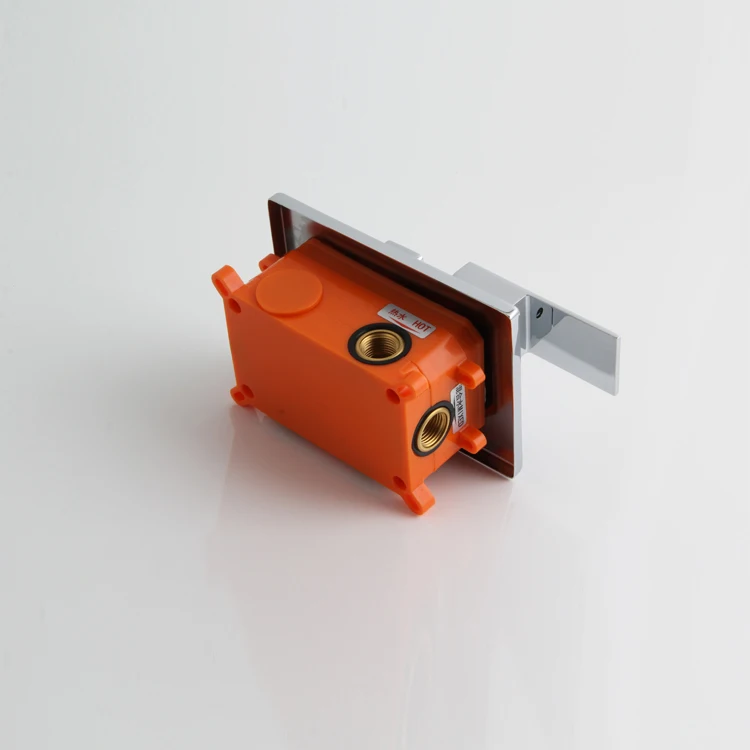 Brass Hot Cold Thermostatic Concealed Shower Mixer Set with Rainfall Shower Head