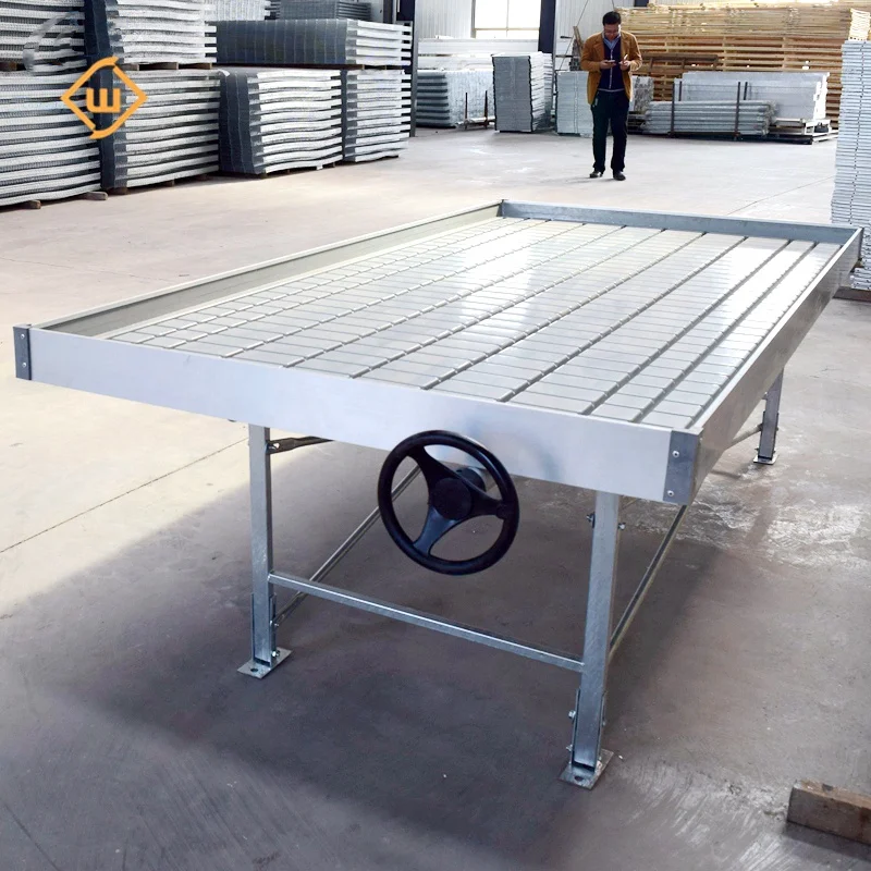 Greenhouse 4ftx24ft Flood Rolling Table Tide Zone Hydroponic Growing Tray