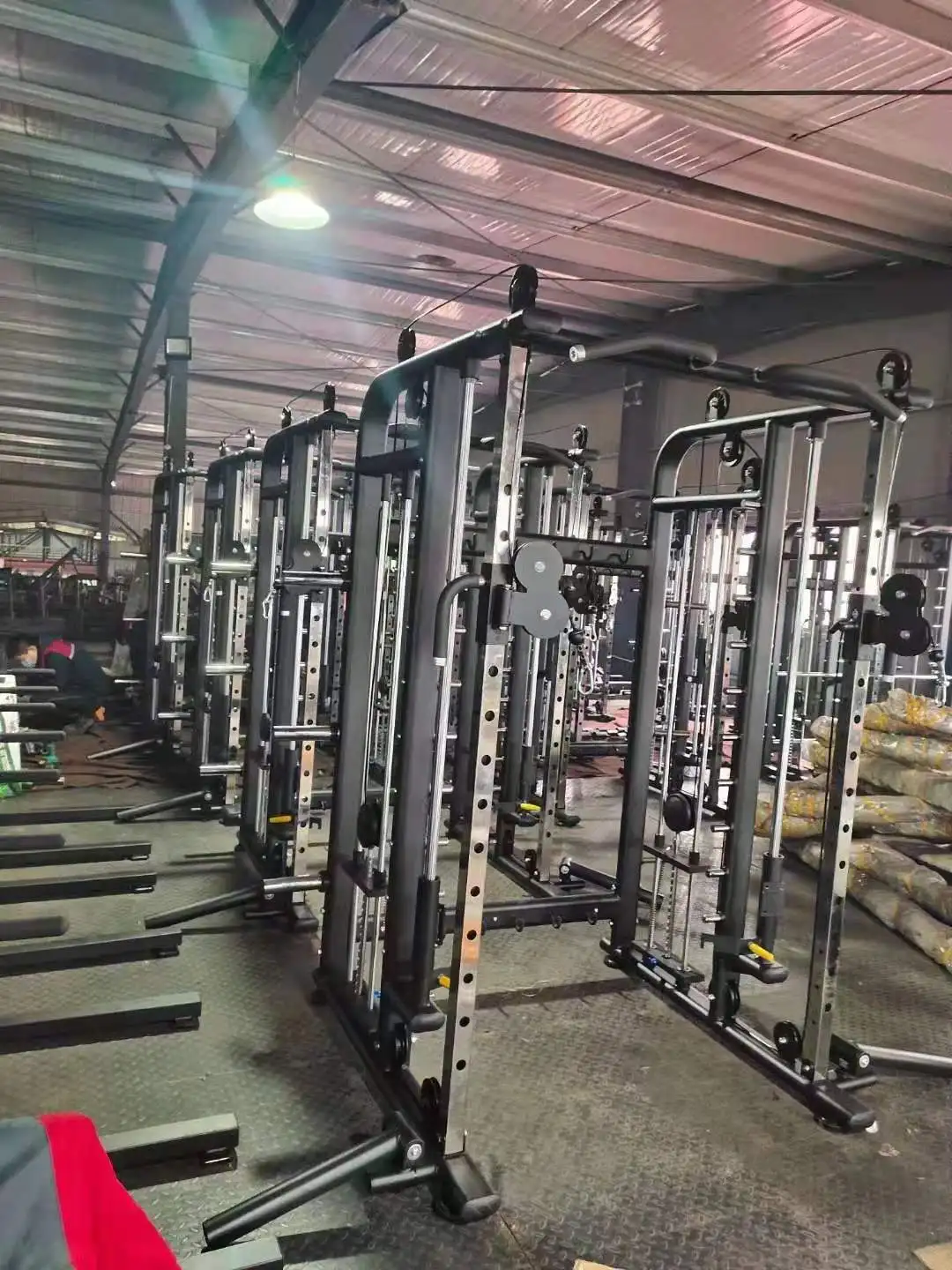 Best hot Selling Three in One Multi Functional Smith Trainer with Cable Crossover &Rack with 80kg*2 Weight Stack XRN1001 machine