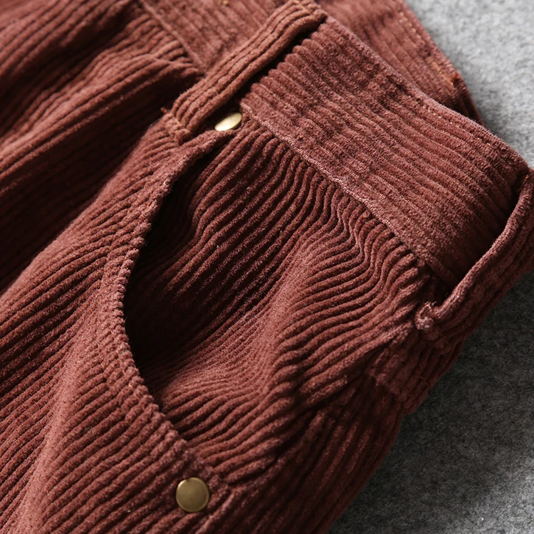 Latest Spring Autumn Women Clothing Trousers Corduroy Casual Loose Wide Leg Fashion Pants