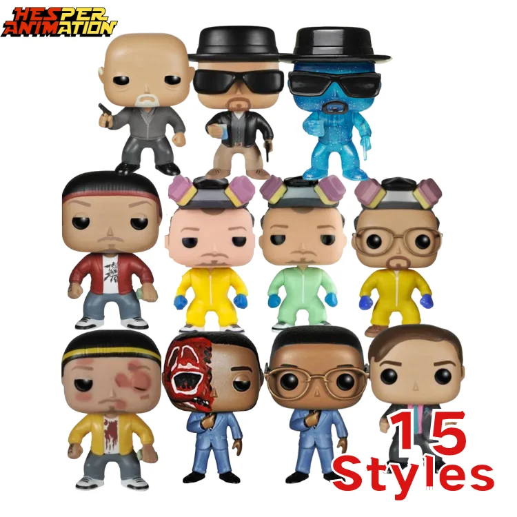 2023 10cm 3.94inches Breaking Bad Action Figure Bryan Cranston Anna Gunn Mini Model Toy Breaking Bad Anime Figure