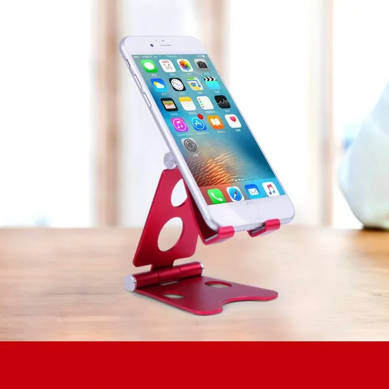 Стойка для сотового телефона регулируемая по высоте прочный Алюминиевый металлический держатель iPhone iPad всех смартфонов Android