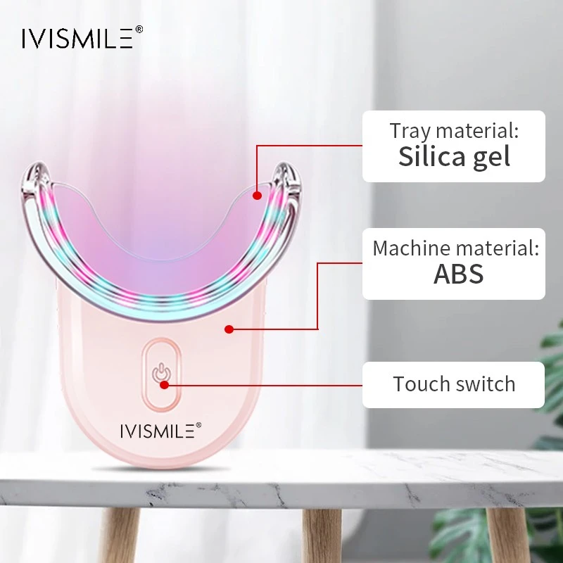 2024 IVISMILE Oral Fresh Mint Sensitivity Free CP HP Teeth Whitening Kit With 32 LED Whitening Blue Light OEM ODM