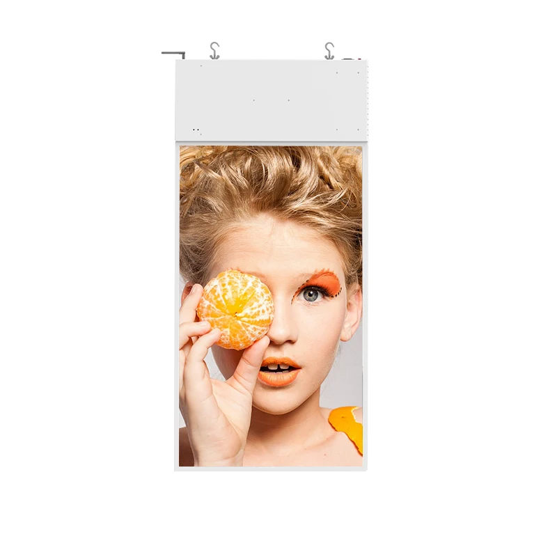 
49 55 дюймов 2K Вертикальная цифровая вывеска с окошком для магазина ЖК-дисплей умный двухсторонний экран для магазина висячий рекламный плеер 