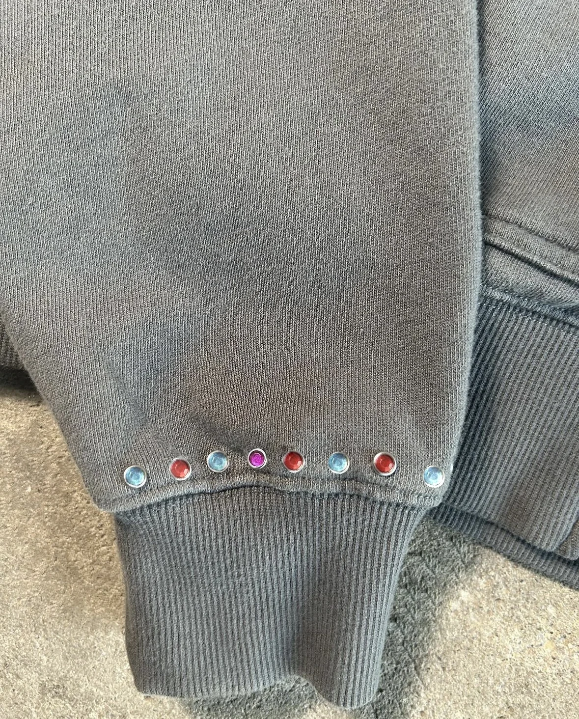 High quality 100% cotton black acid washed Rhinestone Zip Up hoodie High Street Wear Washing old sweater vintage hoodie