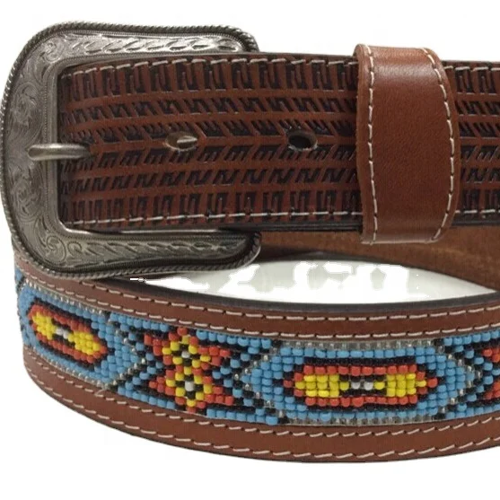 Ковбойский ковбойский + ремни с бусинами