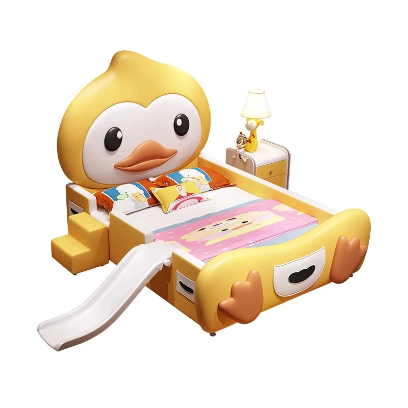 Современная легкая Роскошная детская кровать принцессы замок мечты для девочки с поручнем мультяшная мебель детской комнаты