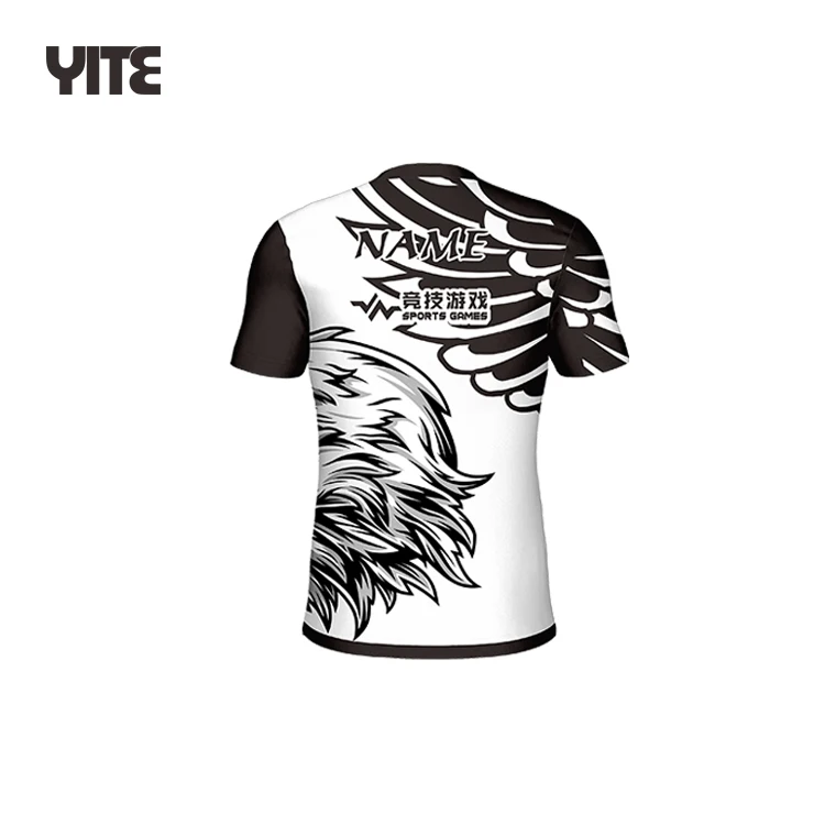 Free Design OEM  Custom All Over Sublimation Printed Esports Jersey Quick Dry Gaming T-shirt
