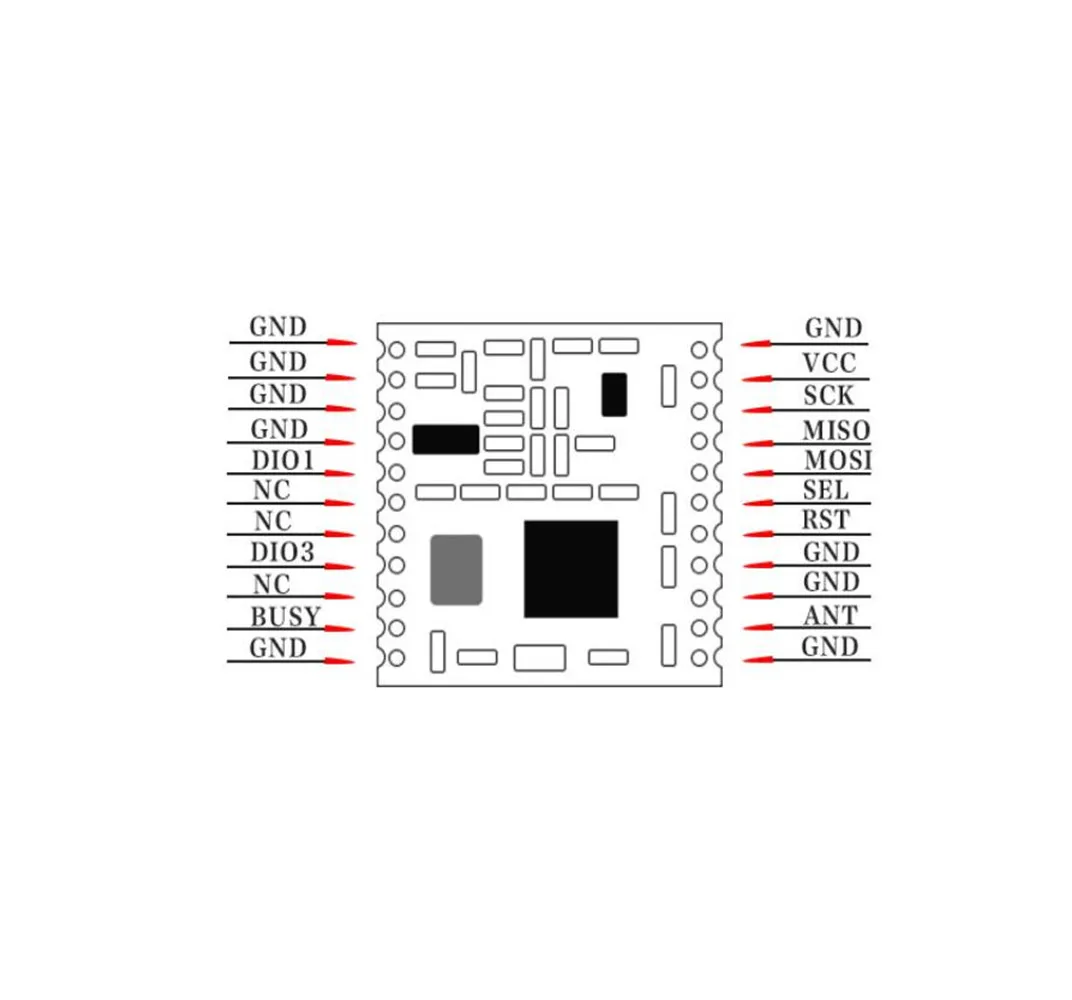 Taidacent 6000m Long Range Wireless Transceiver Module Lora SX1262 433MHZ RF Module