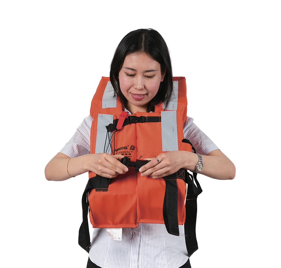 Manufacturer Lifejacket Buoyancy 150N Loss 5% 155CM 43KG Polyester PE Foam CCS EC SOLAS Life Jacket Vest HXY-A3