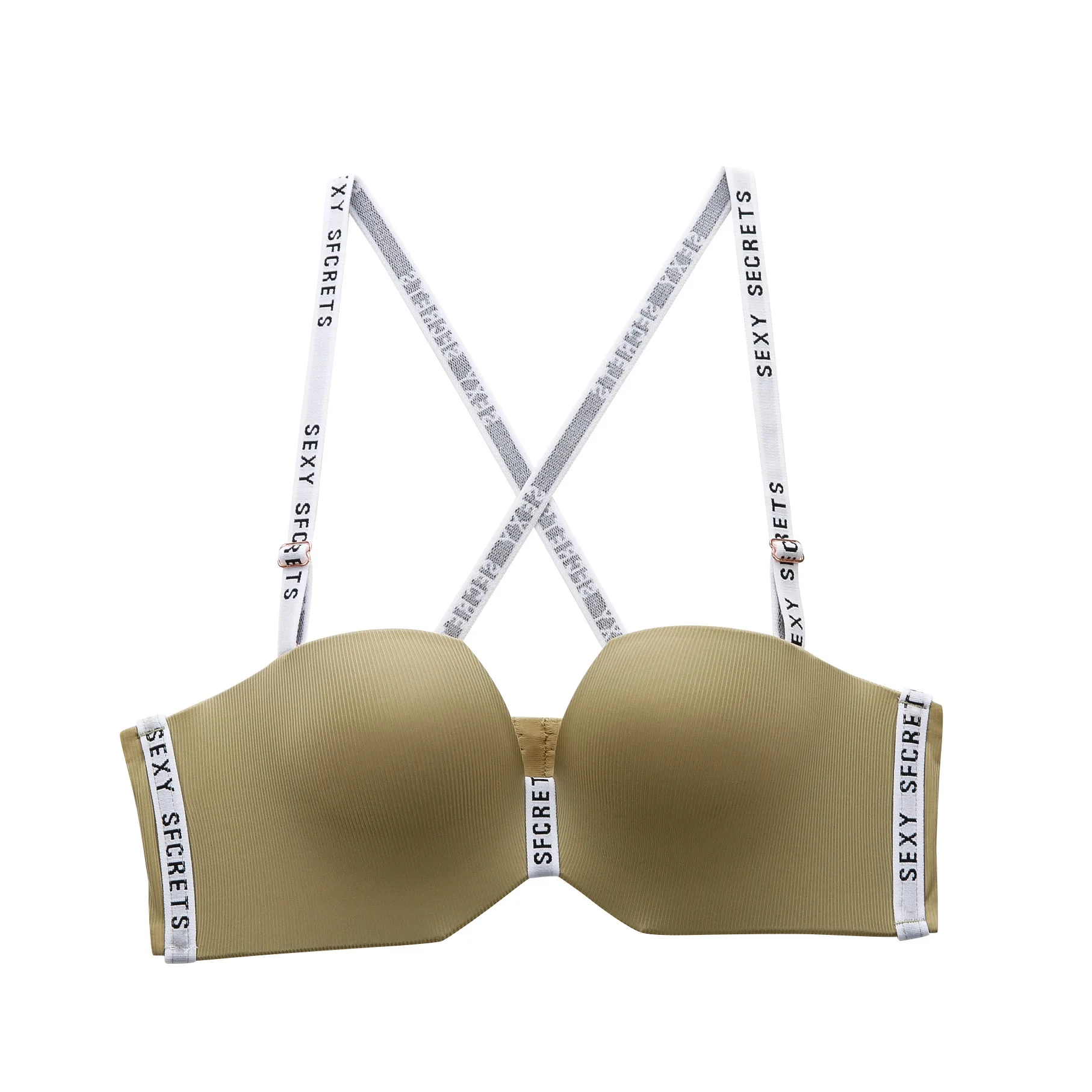 wholesale 1/2 cup Sexy Women seamless Letter Printed Straps Ladies Bra Comfort teen girls Bras