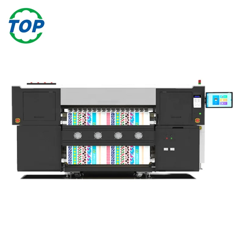 8 heads Roll to Roll Cotton Fabric Direct pigment Printing Garment digital Textile Belt printing machine
