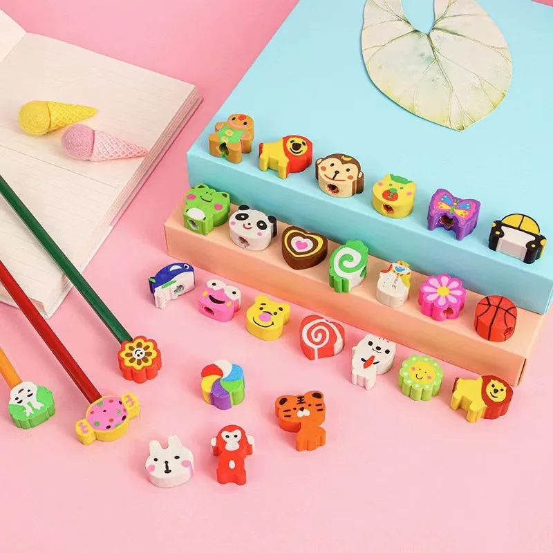 Cartoon School Cute Eraser Stationery Set Fancy Animal Fruit Vegetable School Office Supplies Student Kawaii Kids Eraser