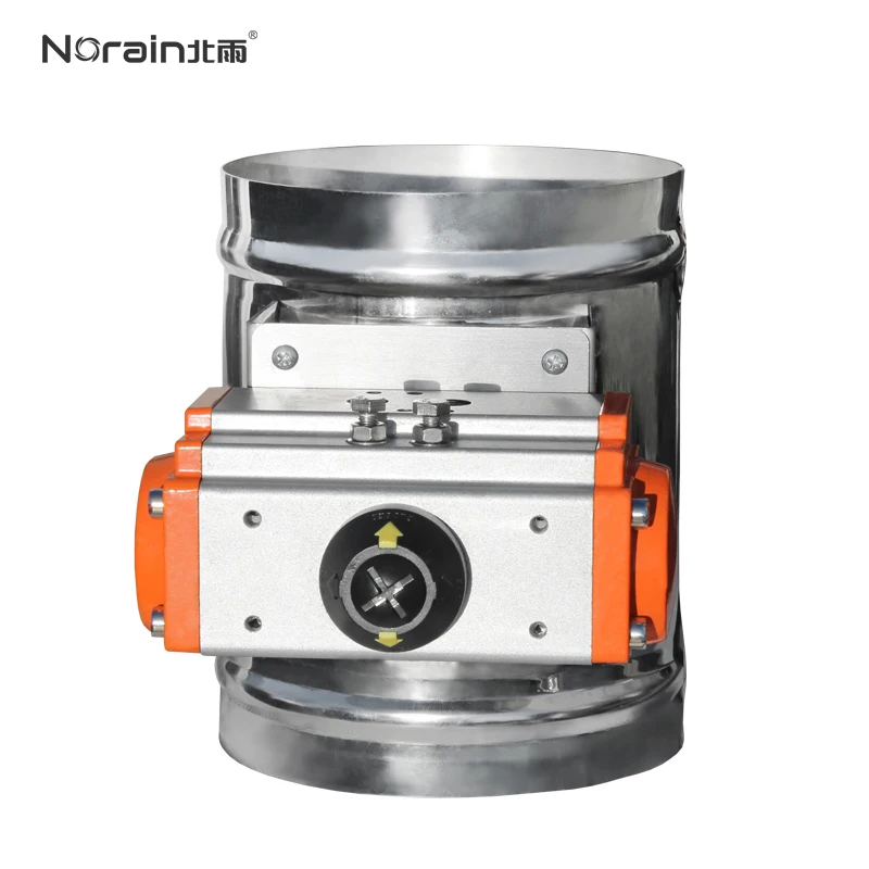 Stainless steel quick installation trinity pneumatic butterfly cylinder air volume control valve solenoid pneumatic valve