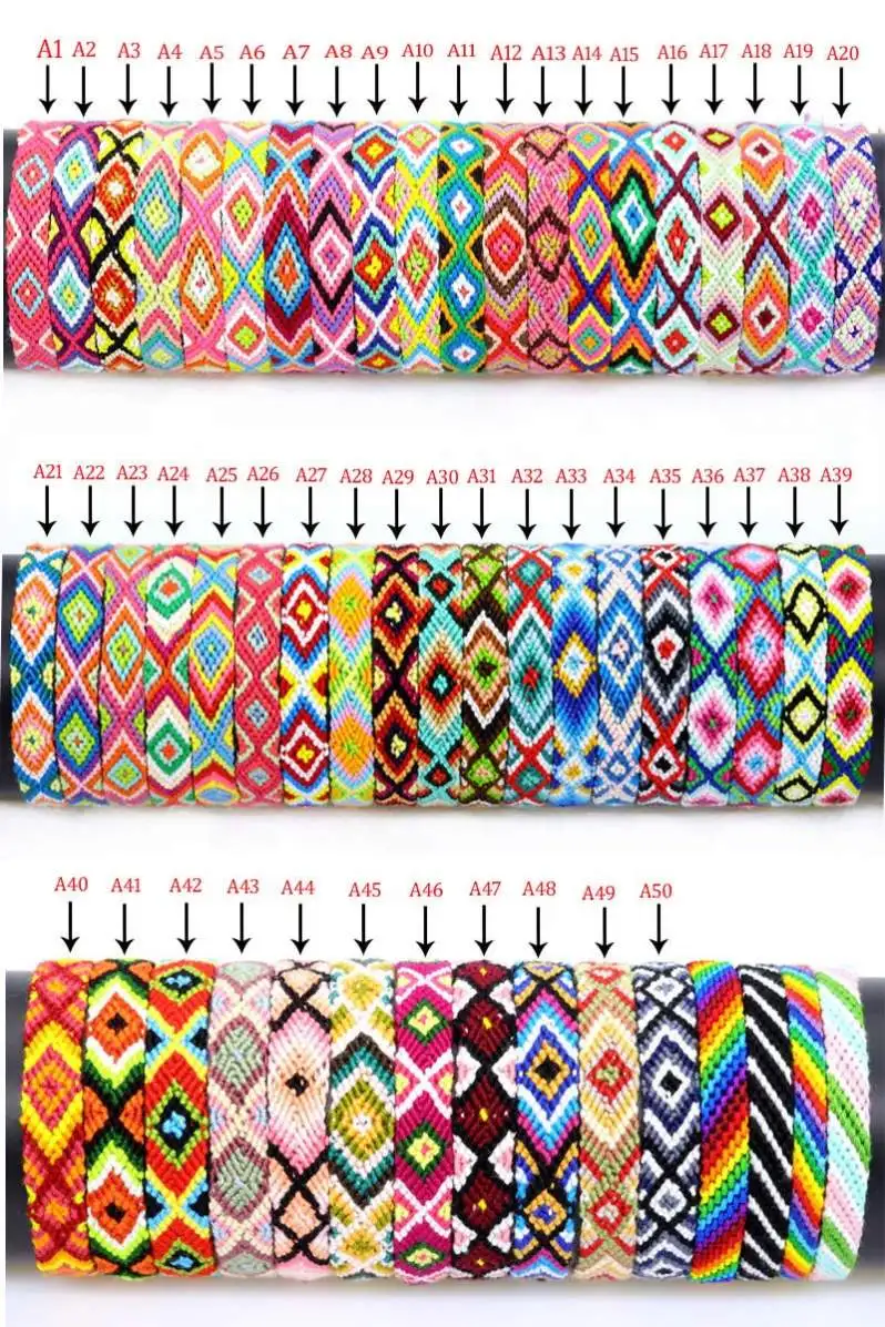 New product ideas 2023 Bohemian Weave Cotton Bracelet Brazilian Woven Rope String Beads Handmade Friendship Bracelets