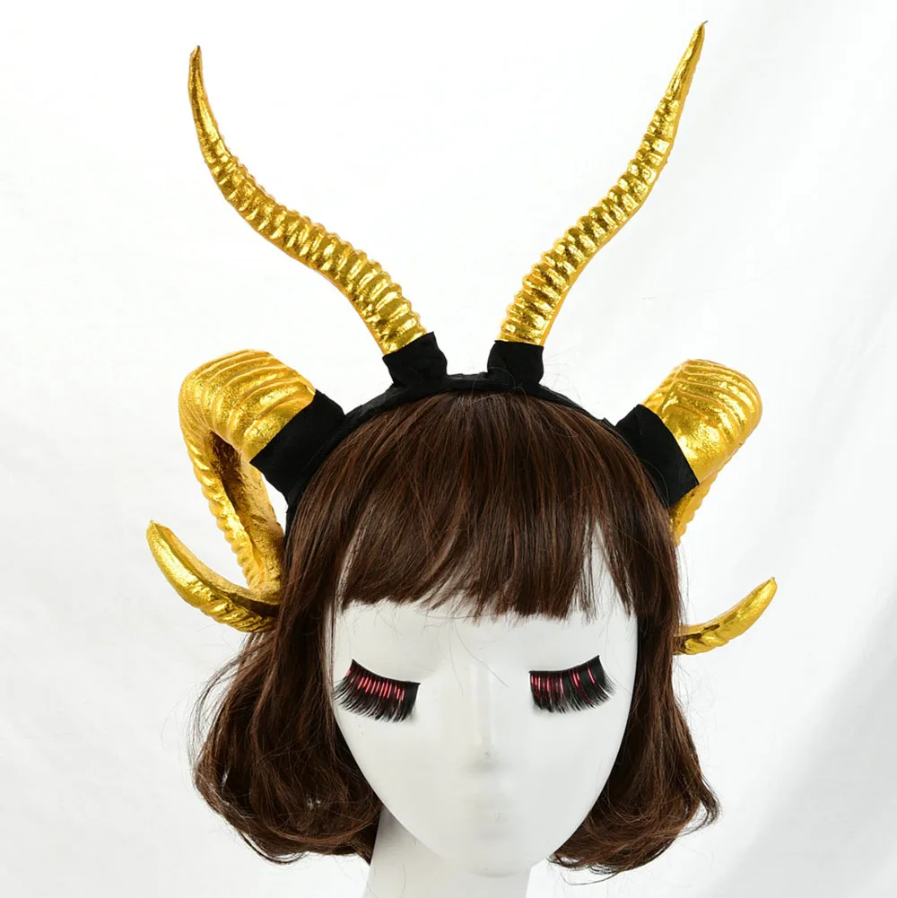 Женская повязка на голову, черная Готическая повязка на голову с четырьмя углами