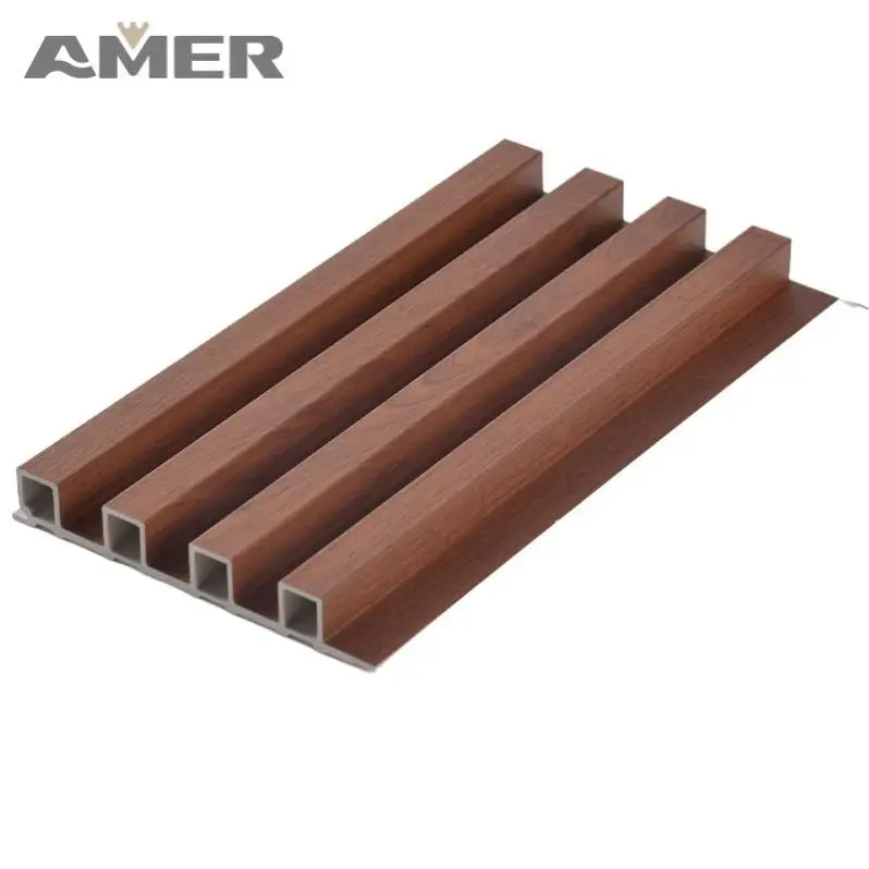Amer Factory price Outside Co-extrusion Wpc Wall Board Building Exterior Decoration Wood Plastic Composite Cladding Panel