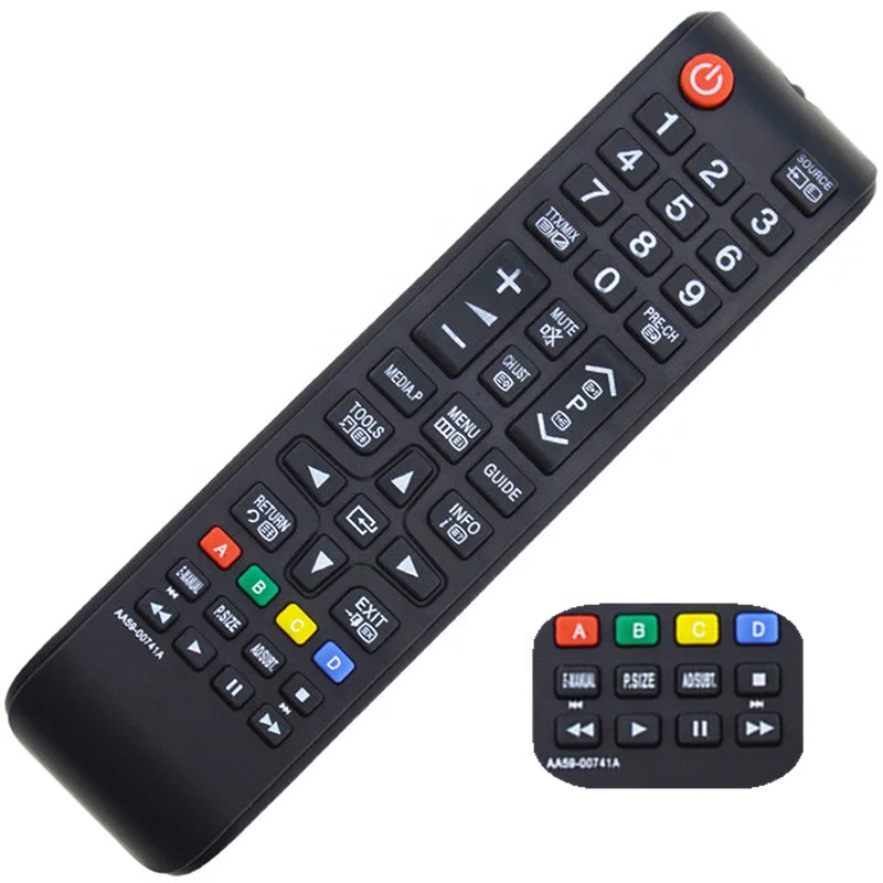 Универсальный пульт дистанционного управления для Samsung AA59-00741A LED LCD Smart TV с Черным ABS 44 клавишами