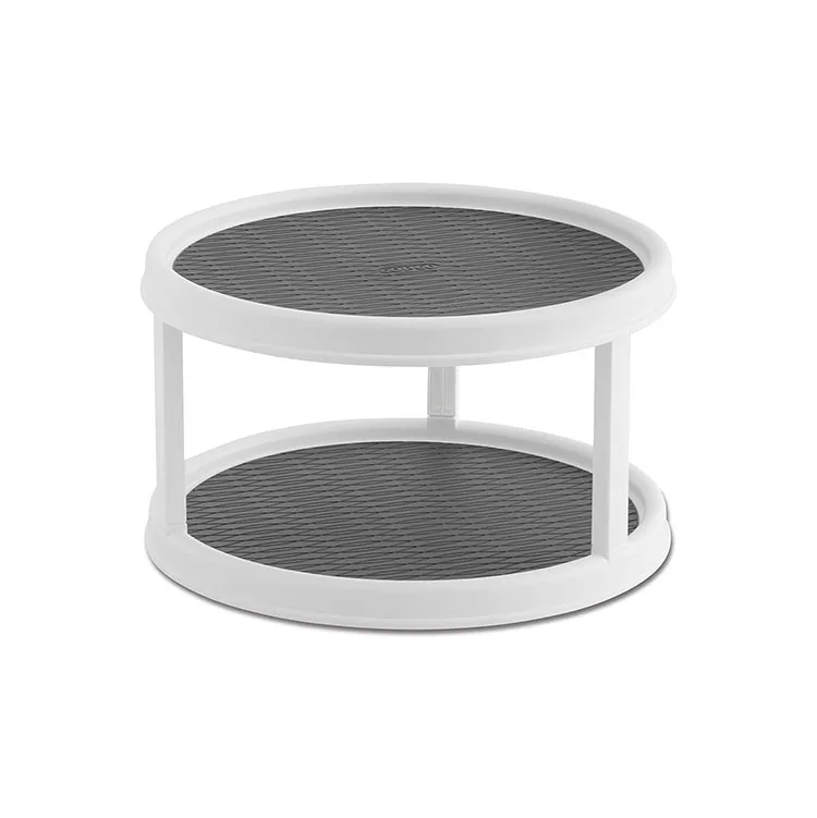 
2 Tier Rotating Spice Rack Non-Skid Pantry Cabinet Lazy Susan Turntable 