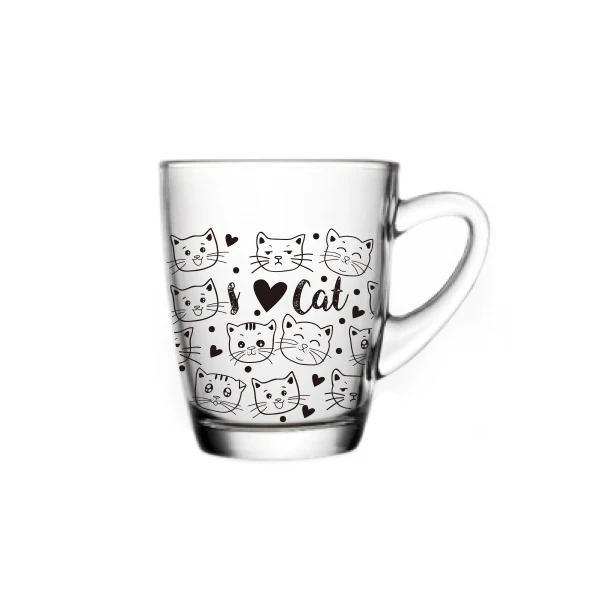 Hot Selling Transparent Coffee Mug Single Layer Drinking Glass Cup Tea Cup With Handles