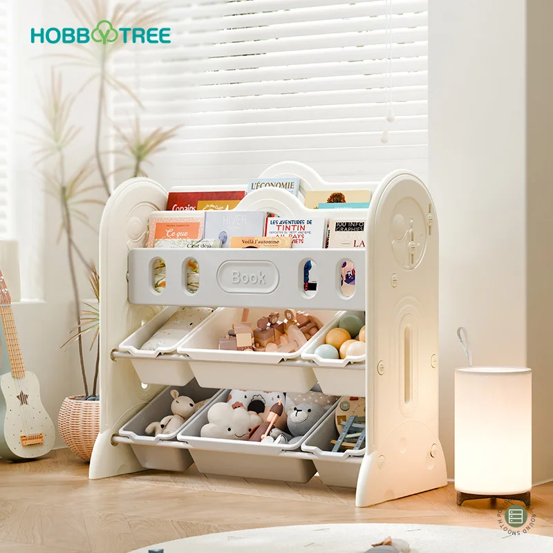 Astronaut Theme children plastic book shelf kids cabinets for kindergarten use