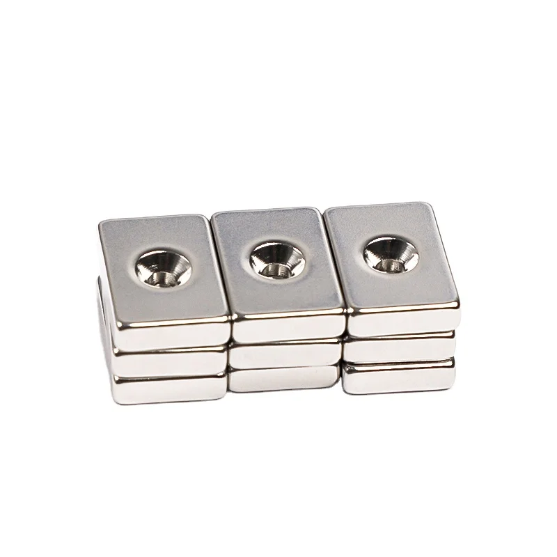 Супер сильный N52 класс NdFeB неодимовые железные магниты квадратной формы блока с мощным никелевым покрытием