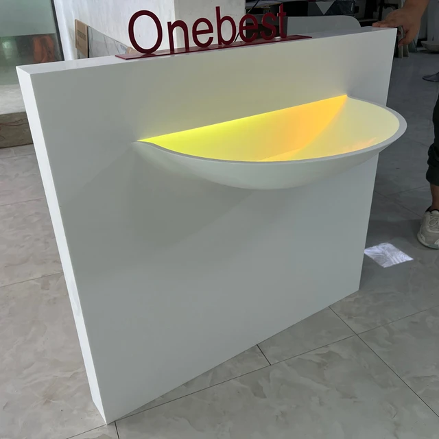 Remote Control Led Natural Stone Bathroom Vanity Luxury Oval Shape Portable Basin Sink Wash Hand