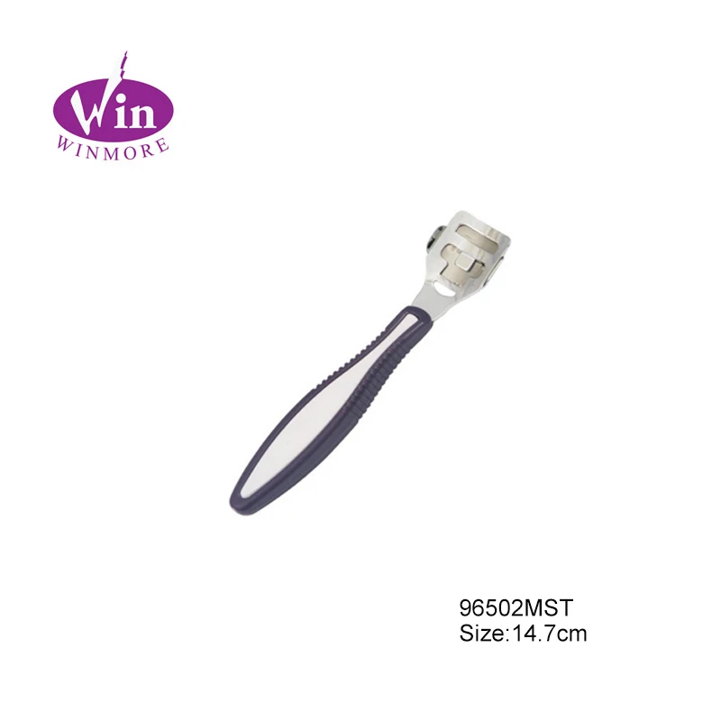 pedicure foot corn cutter with plastic handle rubber handle