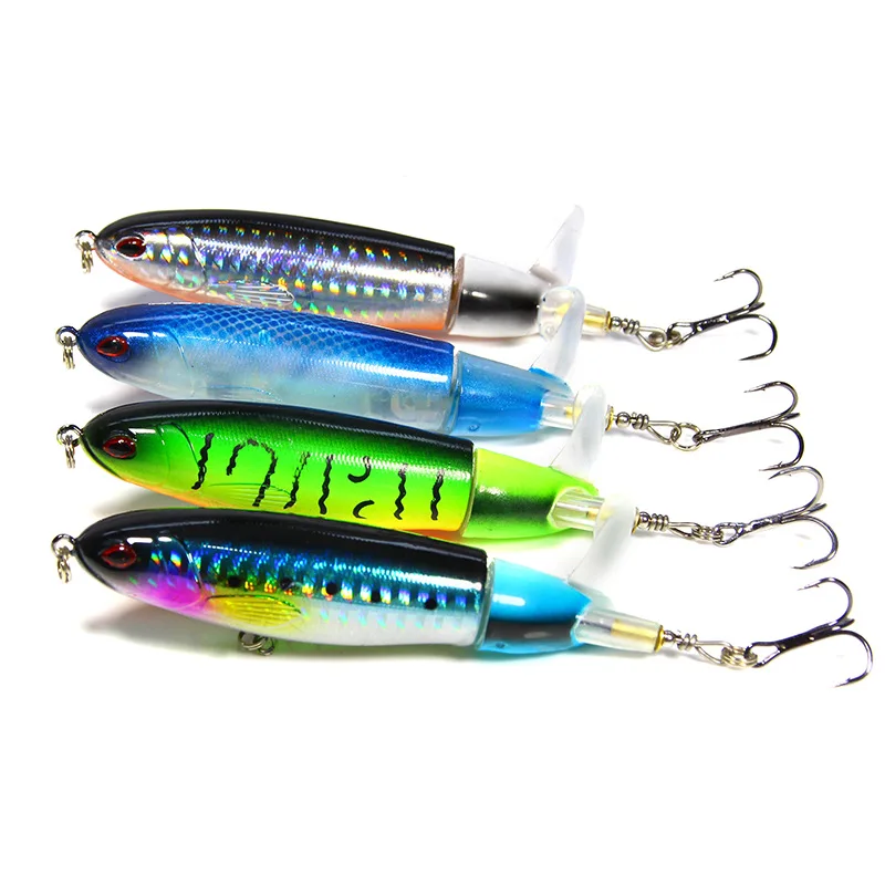 Fishing Lure Whopper Popper Swimbait 10cm 13g Topwater Artificial Bait Rotating Tail Fishing Tackle Hooks Simulation