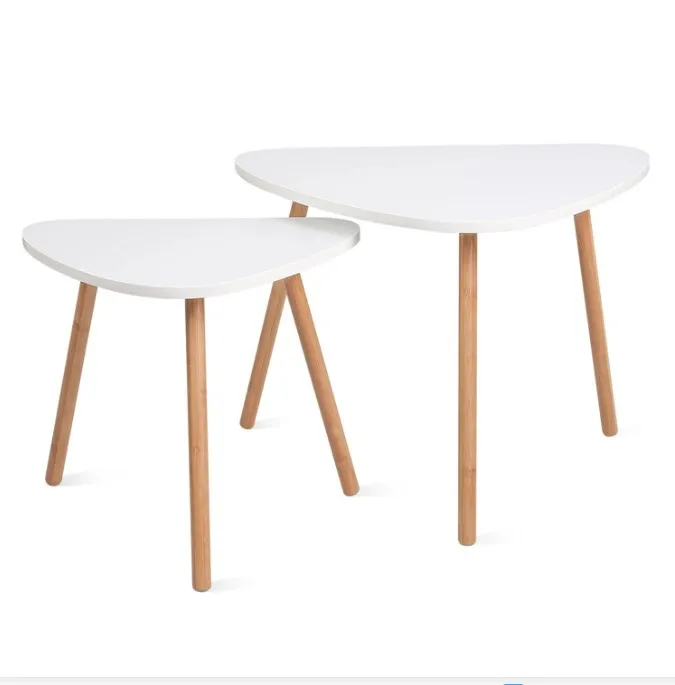 
 Декор для гостиной в скандинавском стиле, треугольный белый современный журнальный столик, набор из 3 предметов  