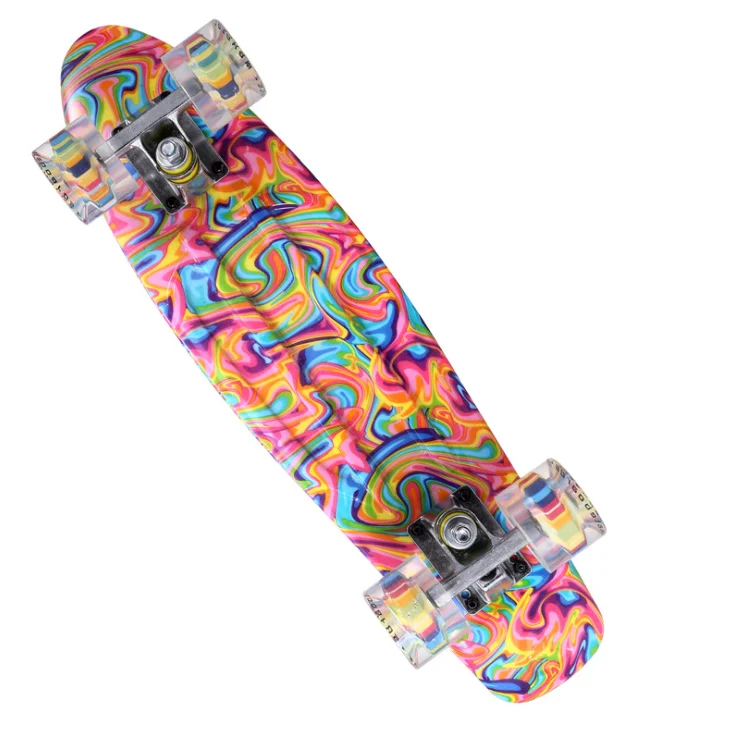 Competitive Price PC Transparent Color Deck mini  board Cruiser Skateboard Fish Board For Sale
